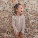 Saskia | Rib Stripe | Carob Brown