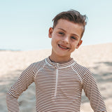 Stijn | Rib Stripe | Carob Brown