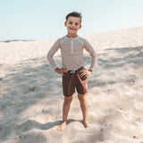 Stijn | Rib Stripe | Carob Brown