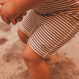 Skip | Rib Stripe | Carob Brown