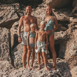 Seersucker | Swim Short Men | Green Bay