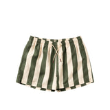 Wide Stripe | Swim Shorts Men | Bronze Green