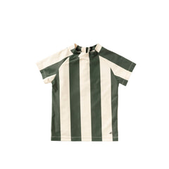 Wide Stripe | Swim Tee | Bronze Green