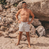 Pommegranate | Swim Short Men | White Swan