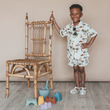 Sailing Seersucker | Sporty Shorts | White Swan