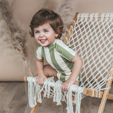 Wide Stripe | Shortsleeve Swimsuit | Iguana