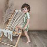 Wide Stripe | Shortsleeve Swimsuit | Iguana