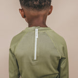 Solid Rib | Swim Longsleeve | Iguana